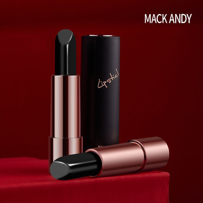 MACK ANDY Lipstik Black Mousse non Fading Waterproof 3 Colors Long Lasting Makeup Celebrity