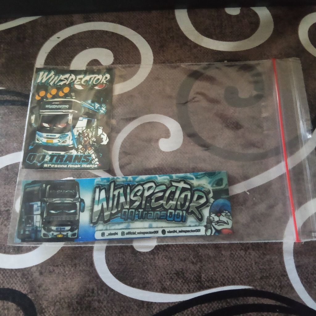 stiker bus QQ trans "winspector"