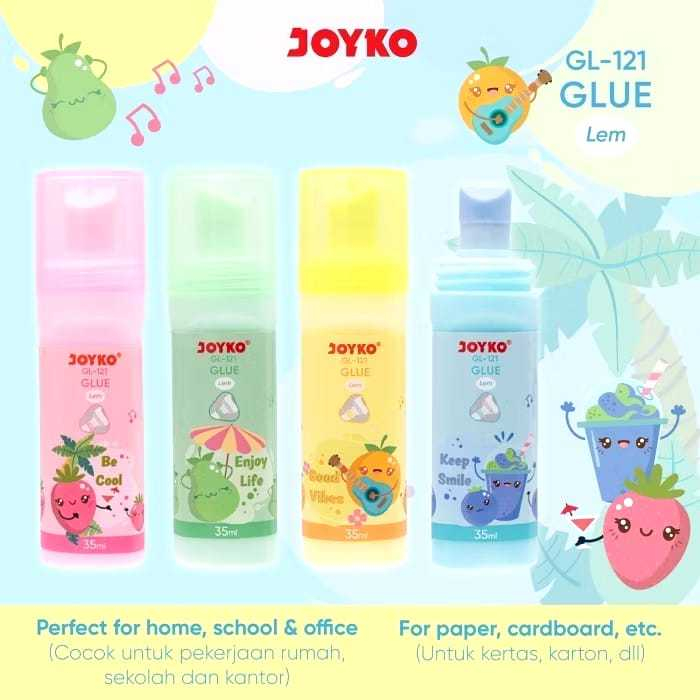 

[2 PCS] Liquid Glue Lem Kertas Cair Joyko GL-121 35ml / Lem Kertas