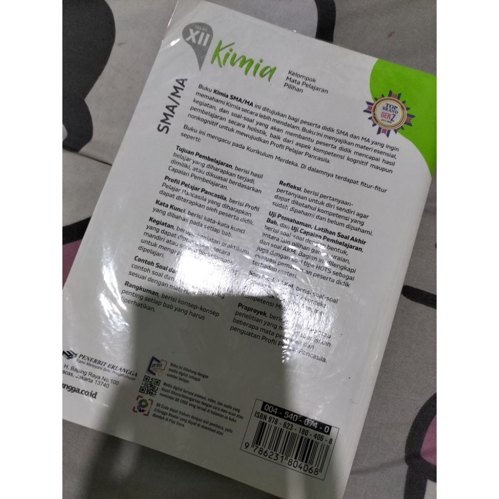 Preloved Buku Kimia SMA Kelas XII Erlangga