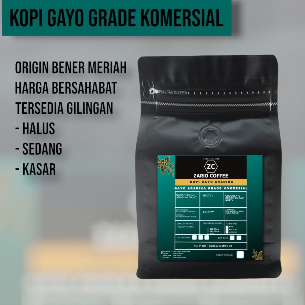 

Kopi Gayo Arabika Aceh Low Grade Comersial