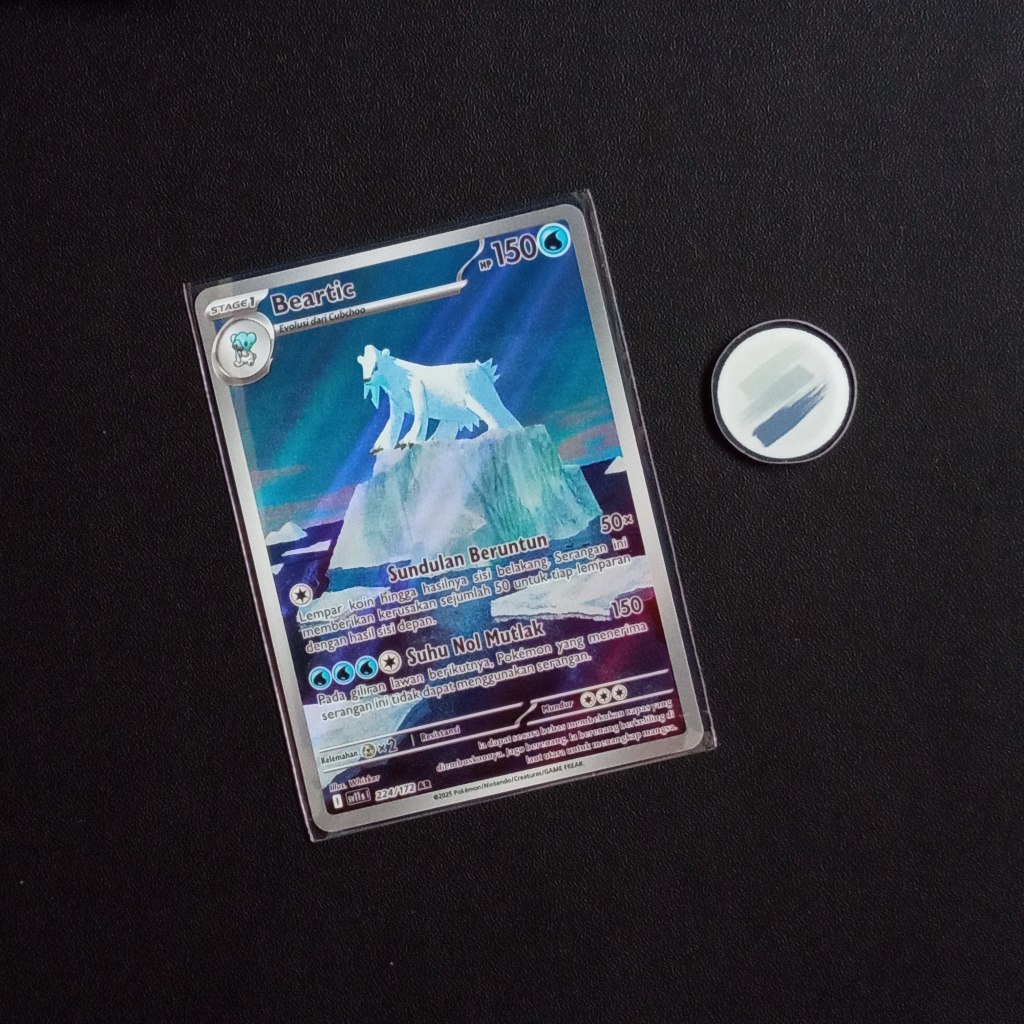 Beartic AR sv11s Hitam & Putih Pokemon TCG Indonesia