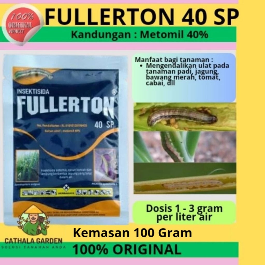 FULLERTON 40 WP KEMASAN 100 GRAM | INSEKTISIDA PEMBASMI HAMA ULAT BAHAN AKTIF METOMIL 40% UNTUK TANA