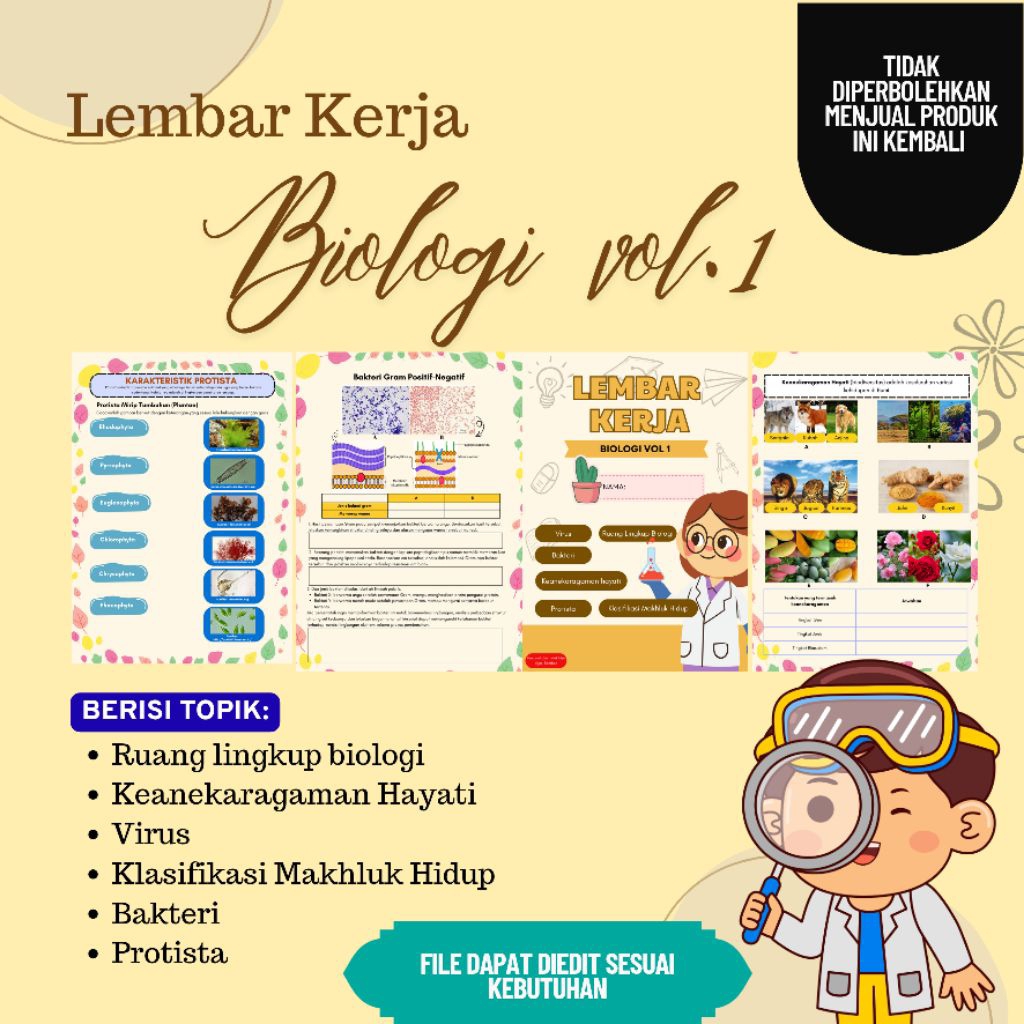 LKPD Biologi SMA kelas X Vol 1 Siap pakai