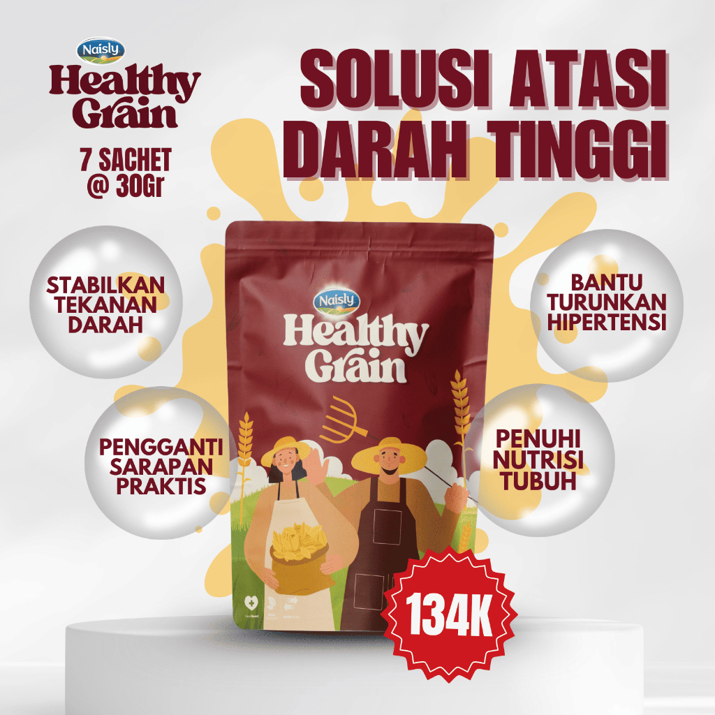 

HealthyGrain Minuman Herbal Sehat Untuk Hipertensi Praktis Alami Ampuh Atasi Tekanan Darah Tinggi