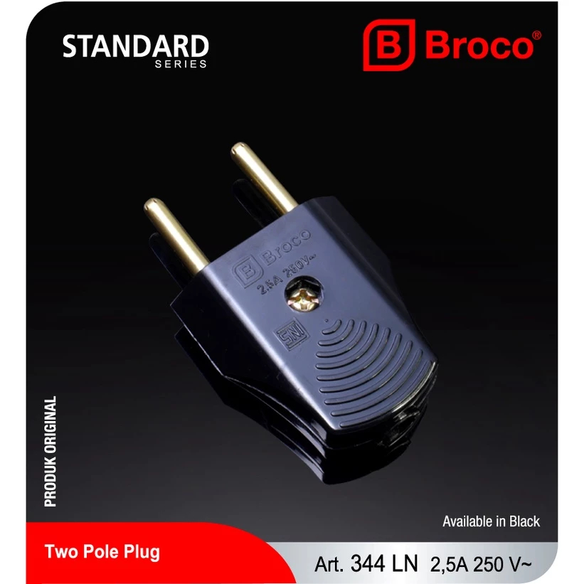 Steker Gepeng Broco 344 Hitam