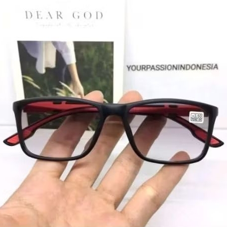 KACAMATA BACA PLUS (+) 2 FUNGSI BACA DAN JALAN DOUBLE FOCUS LENSA GRADASI