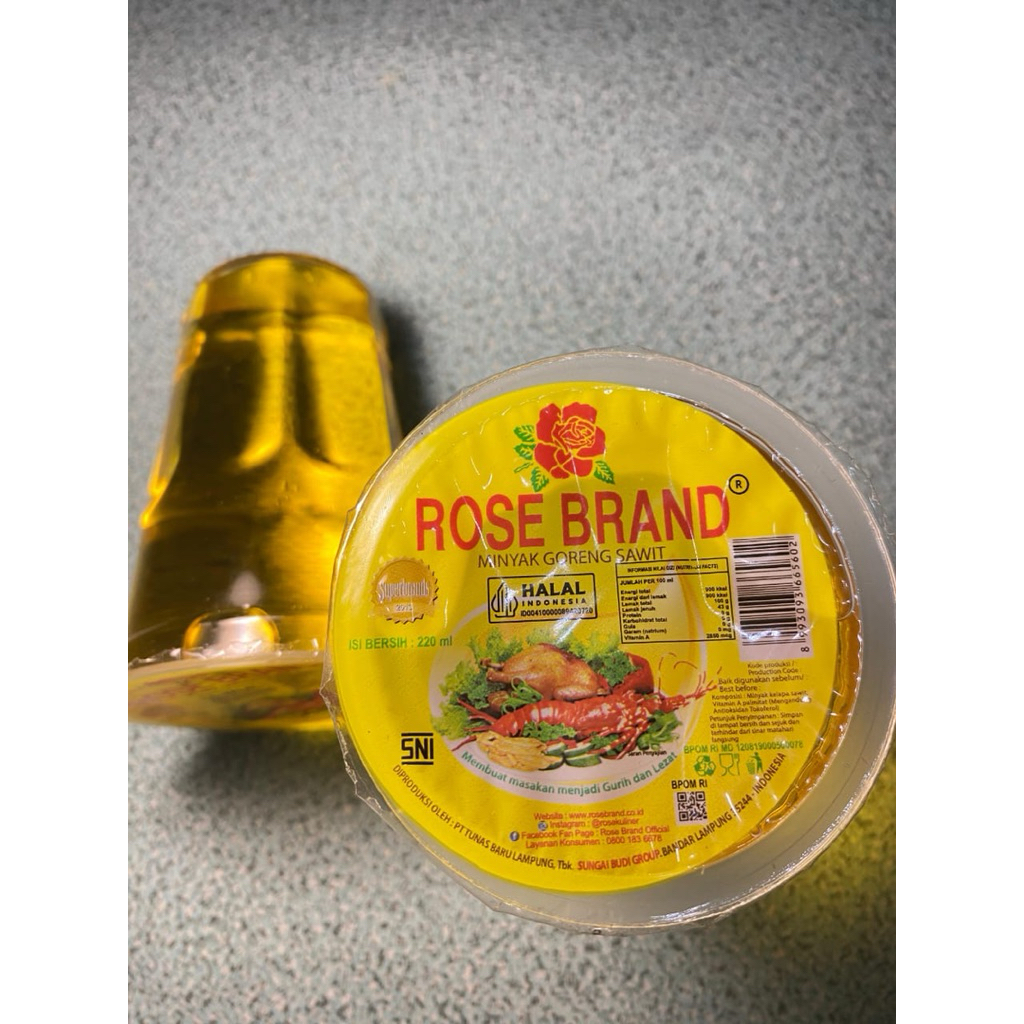 

PAKET 4 GELAS MINYAK GORENG ROSE BRAND 220ml (READY STOCK!!)
