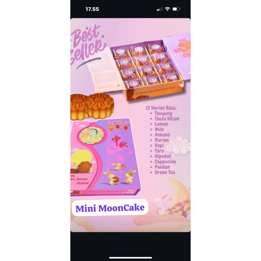 

citra sari wangi mini mooncake palembang