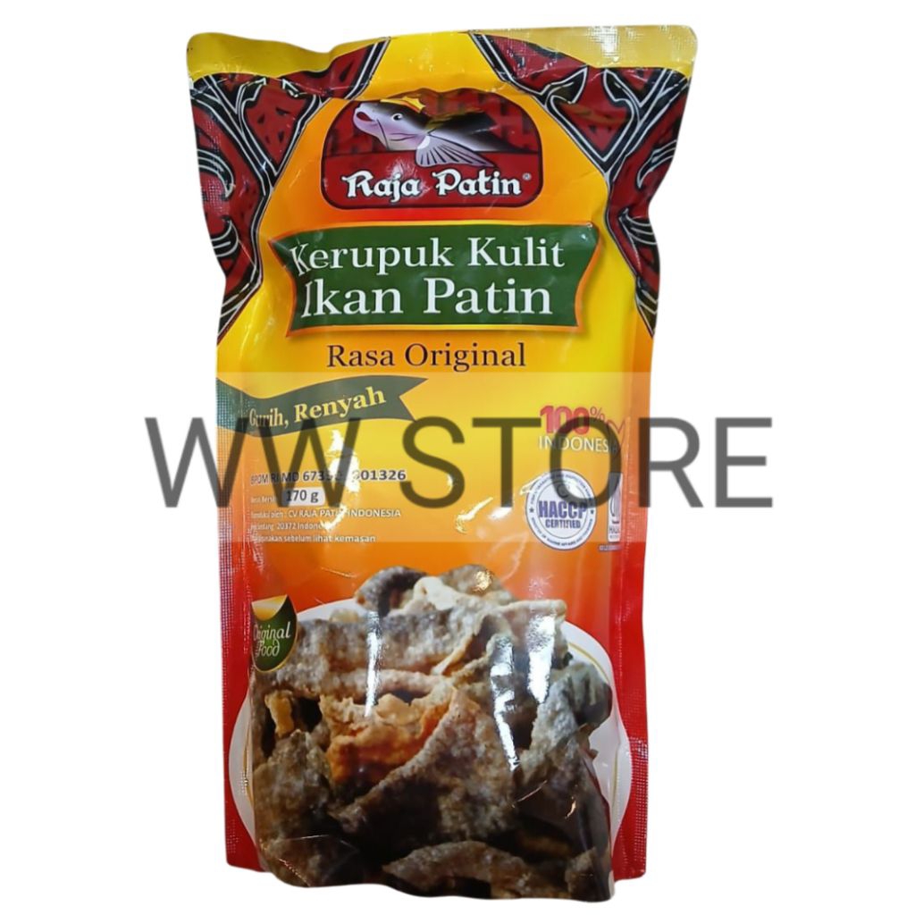 

Kerupuk krupuk kulit ikan patin Raja Patin rasa original 170g