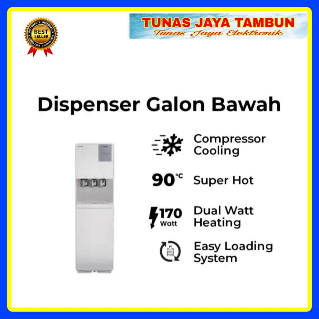 DISPENSER POLYTRON PWC 887 W / DISPENSER POLYTRON GALON BAWAH / POLYTRON PWC-887W DISPENSER GALON BA