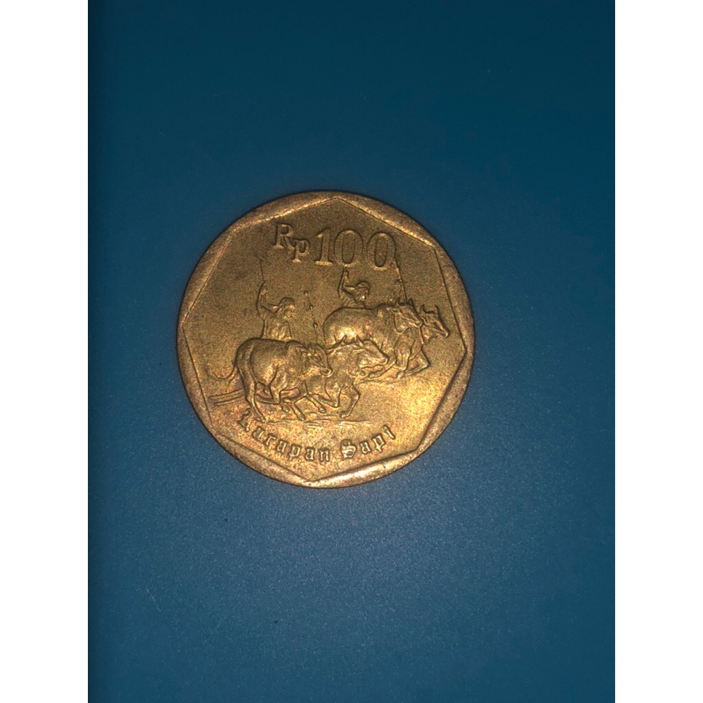 koin 100 rupiah gambar banteng//uang 100 rupiah//koin 100 banteng