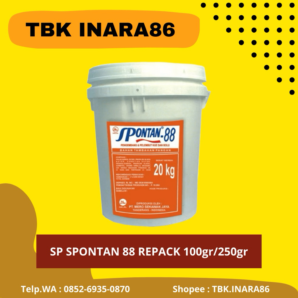 

[REPACK] Emulsifier SP Spontan 88 Pengembang – Bahan Kue untuk Bolu & Cake