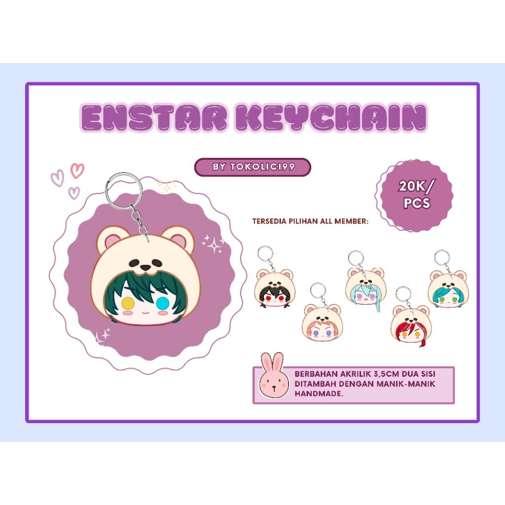 ENSEMBLE STARS KEYCHAIN GANTUNGAN KUNCI ENSTARS ENSTARS BAGCHARM ALL MEMBER READY STOCK FANMERCH