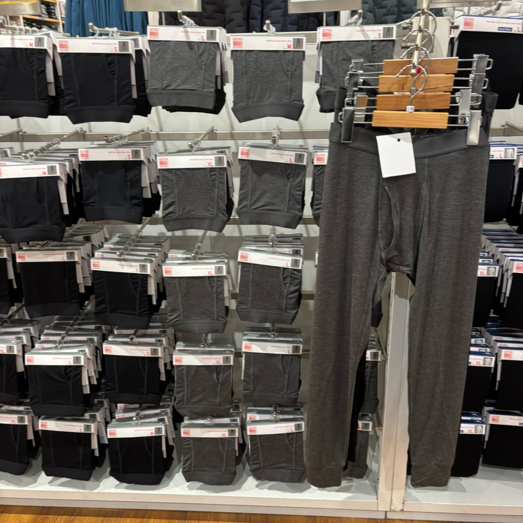 Celana legging pakaian dalam tights heattech reguler cowok uniqlo