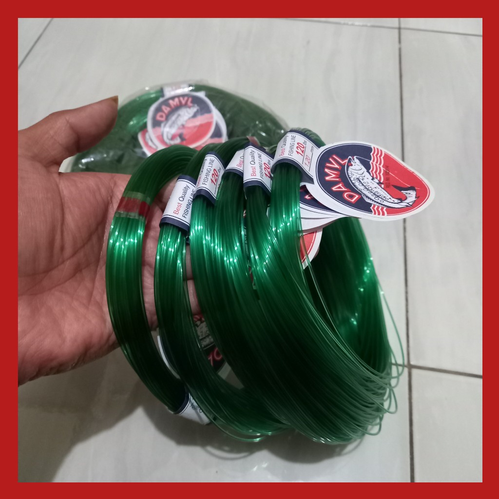 SENAR DAMYL HIJAU UKURAN 120 LBS /SENAR HIJAU BAHAN RACIK GANTUNG RUAK RUAK