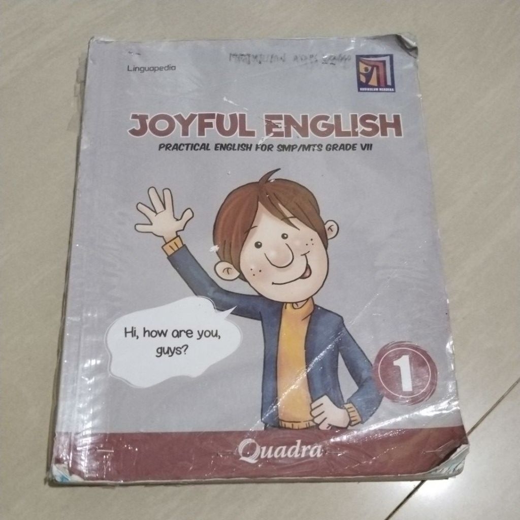 BUKU ORI BUKU JOYFUL ENGLISH SMP KELAS VII/1/7 PENERBIT QUADRA KURIKULUM MERDEKA