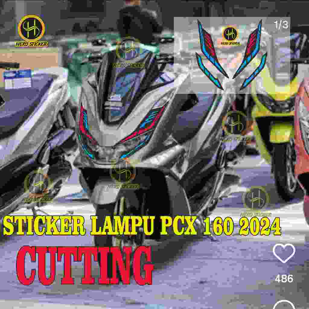 Stiker Lampu PCX 160 New 2022-202 | Stiker Variasi Lampu Alis Motor Honda PCX 160 New | Stiker Alis 