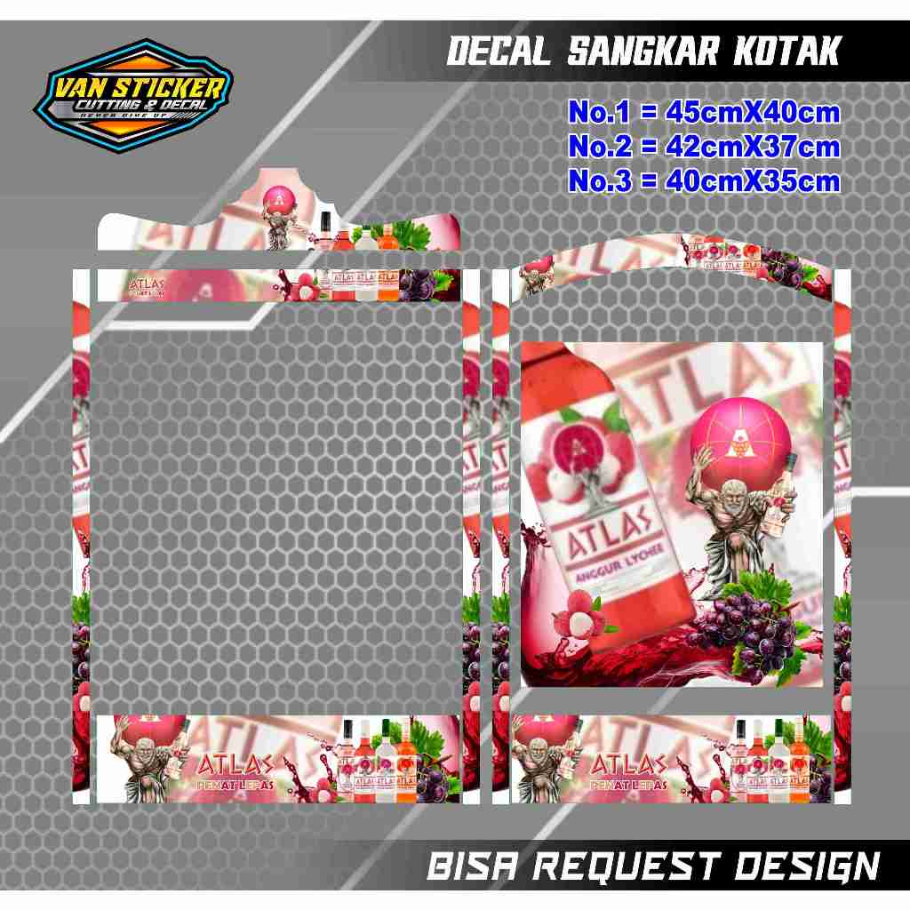 decal sangkar kotak atlas