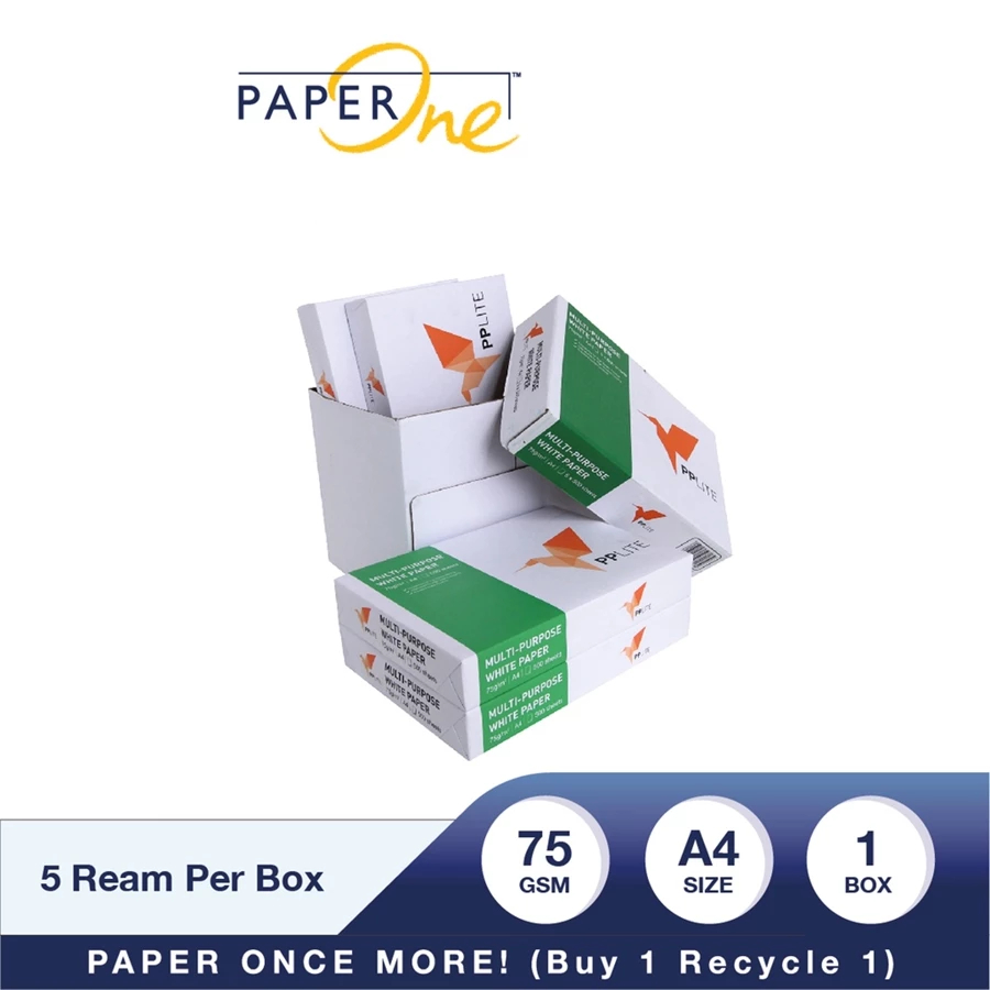 

Kertas HVS Paperlite A4 75gr Copier 1 Box (2500 lembar) PPLite Paper Lite Copy Paper