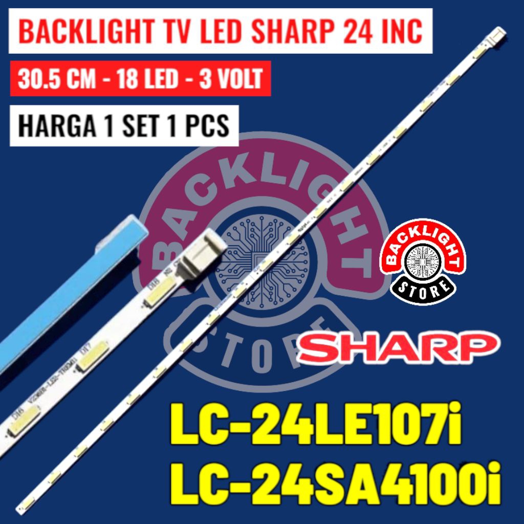 Backlight Tv Led Sharp 24 inc LC-24SA4001I LC-24SA4000i Lc-24le107i 24sa4100i