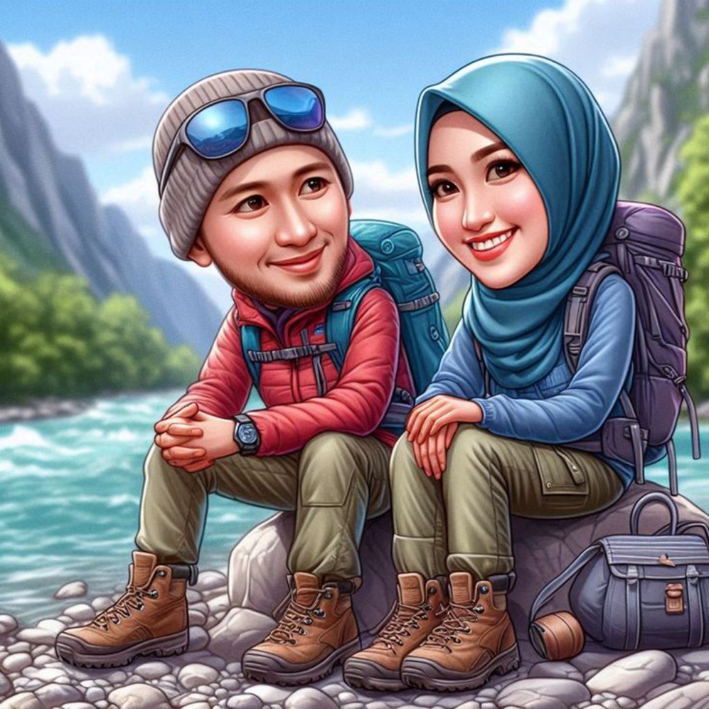 ready jasa design karikatur(pasangan, keluarga, propesi)