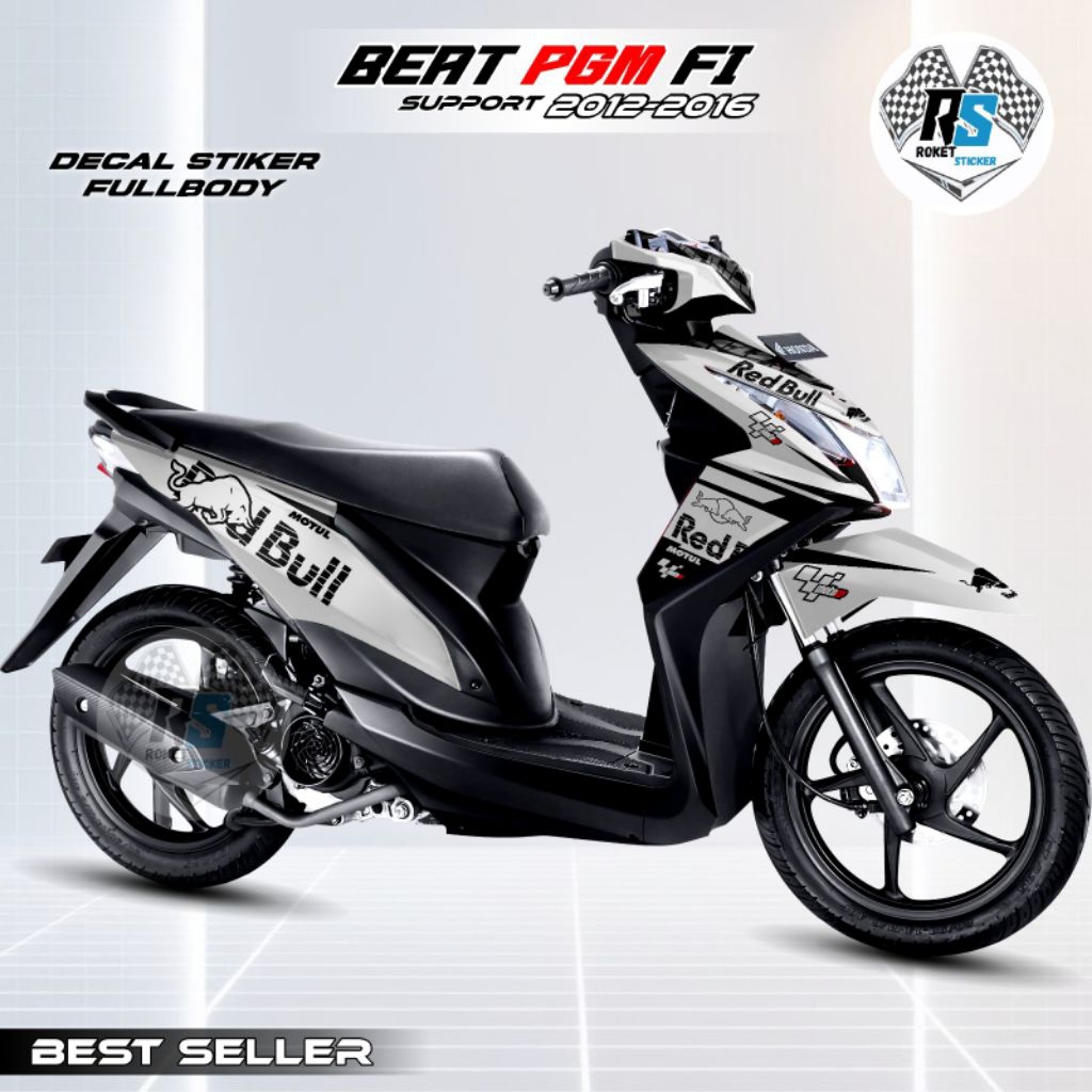 Sticker Variasi Fullbody Beat Pgm Fi/ Motif Redbull