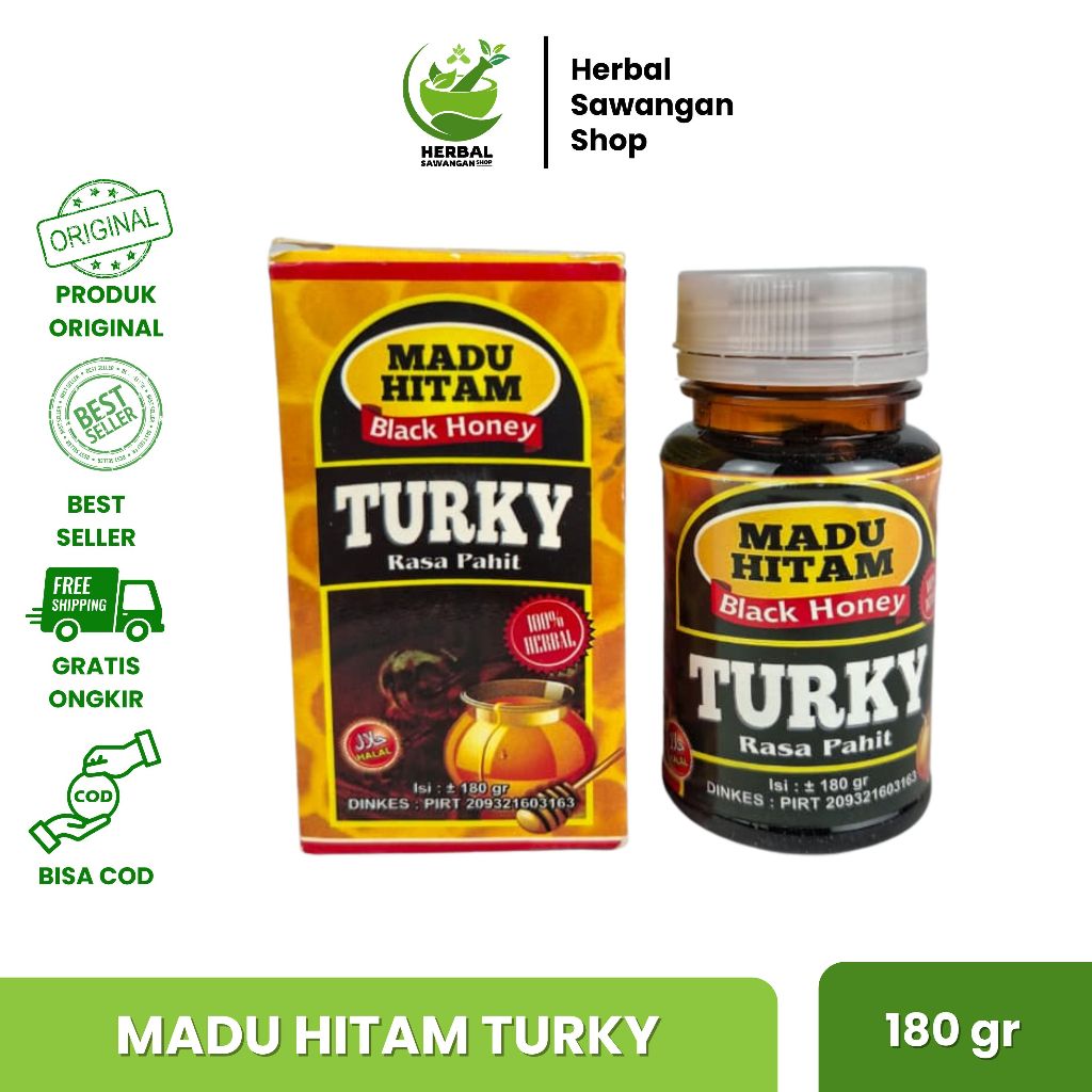 

Madu Hitam Pahit Turki/Turky 180gr - Mengobati Penyakit Jantung Stroke Diabetes