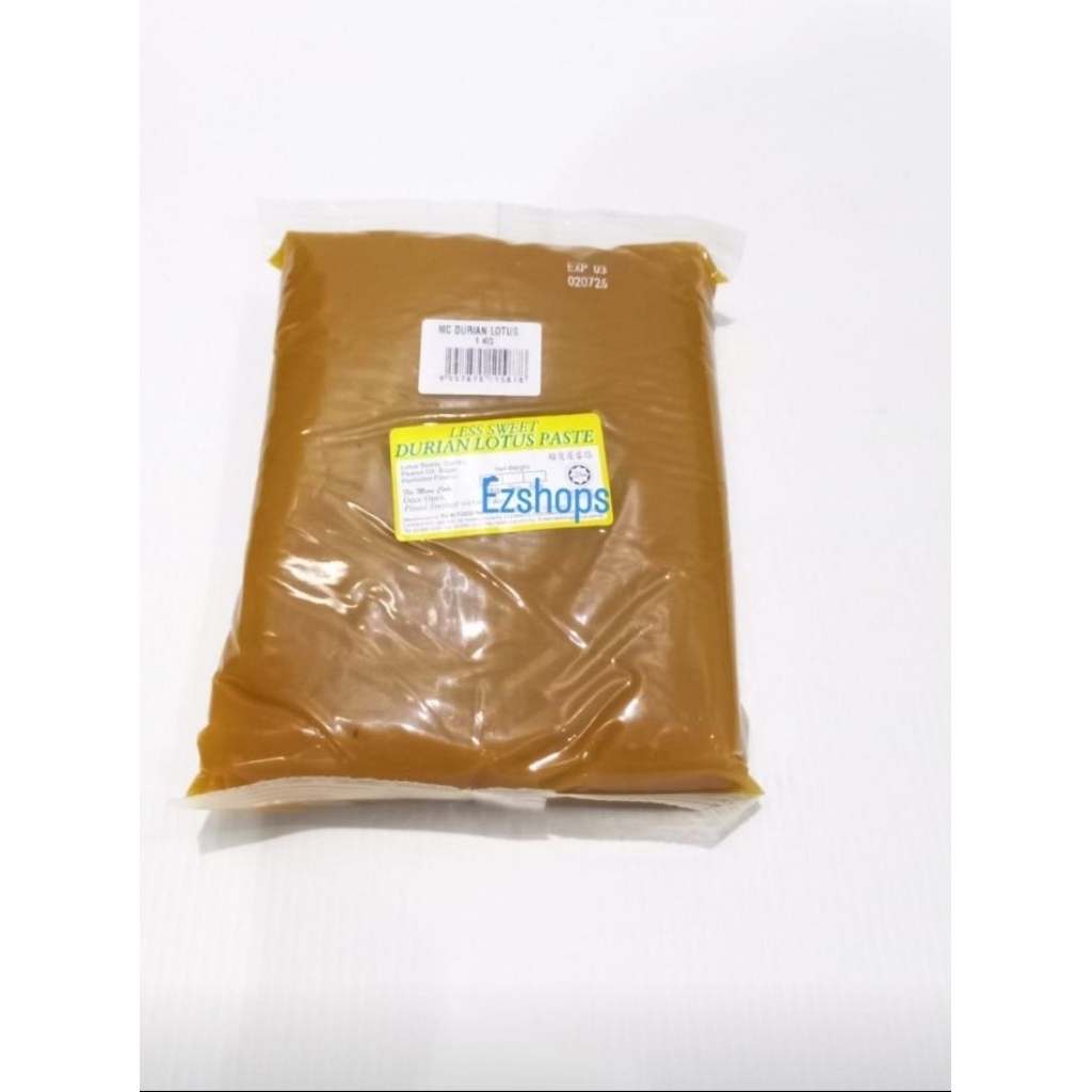 

Durian Lotus Less Sweet 1 kg Isian Mooncake Selai | Filling Mooncake Less Sweet