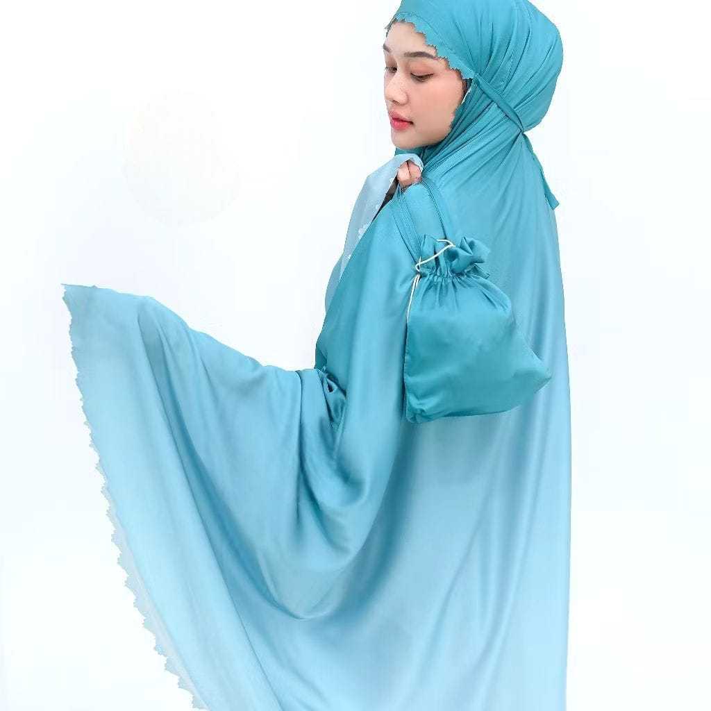 Mukena Armani Silk Gradasi - Mukena 2 In 1 | Mukena Dewasa Armani Silk Jumbo Lasercut