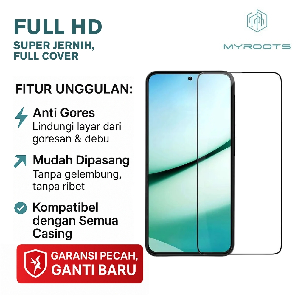 Myroots Tempered Glass Full HD Untuk Samsung A17 A07 - A56 A36 A26 A16 A06 - A55 A35 A25 A15 A05 A05