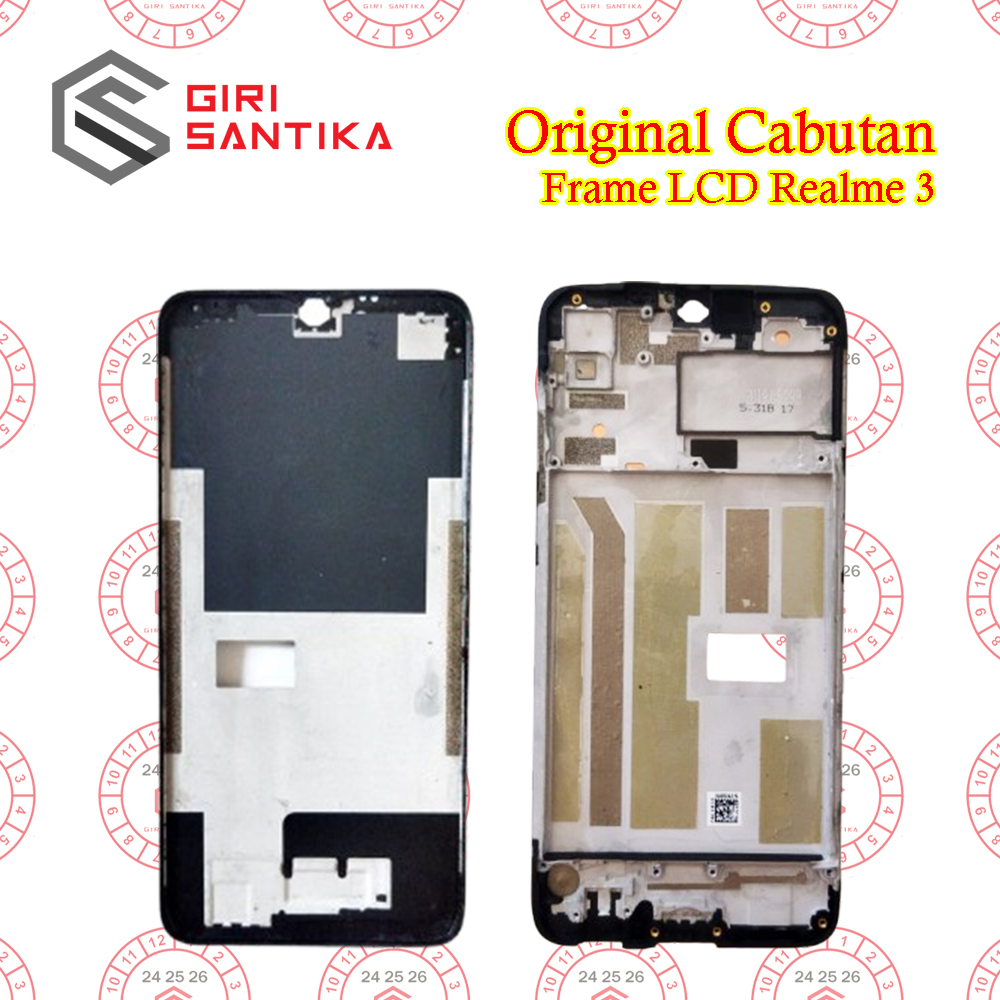 FRAME LCD / BEZEL / TULANG TENGAH REALME 3 ORIGINAL CABUTAN