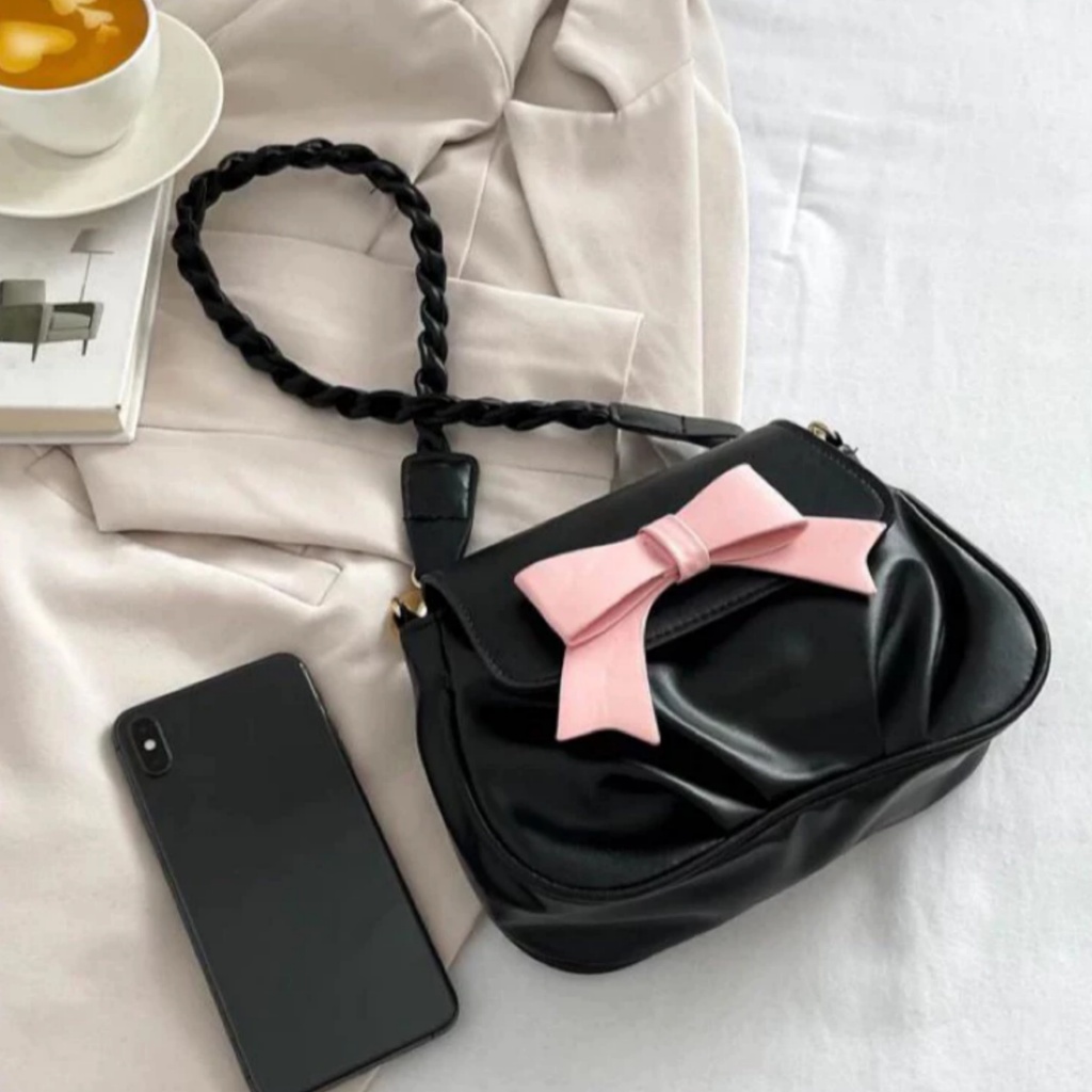 Tas Selempang Shoulderbag Wanita Slingbag Pita Model Kerut Gempita