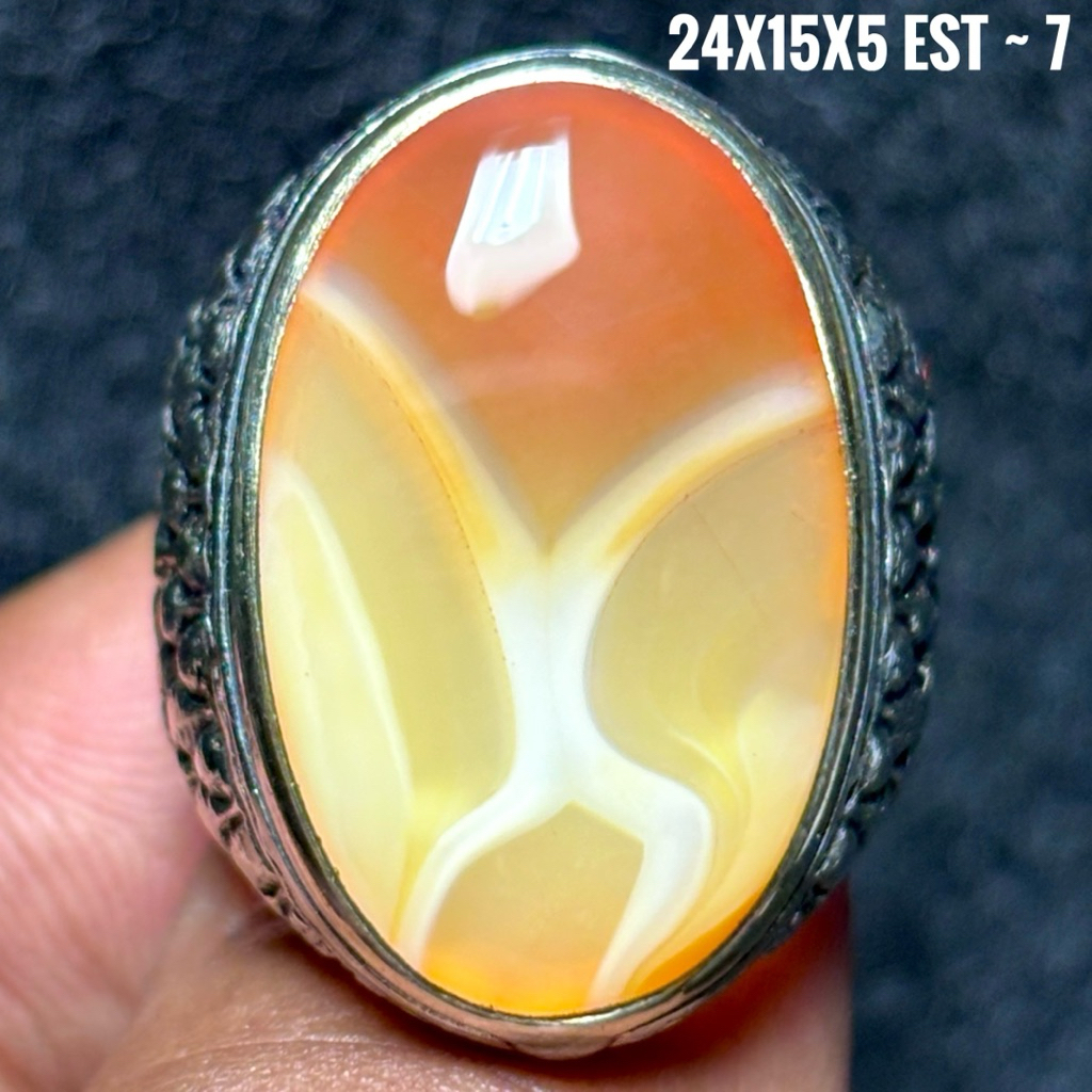 NATURAL BATU AKIK MOTIF LAM ALIF