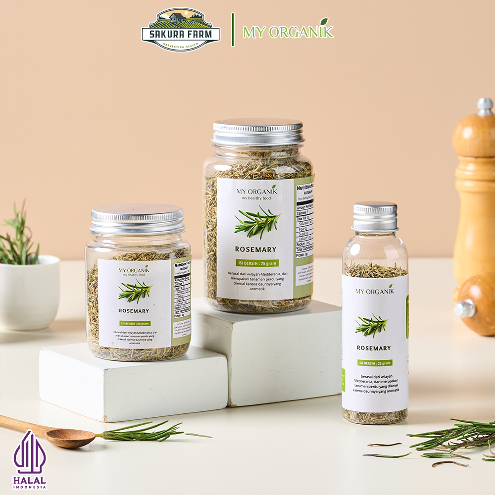 

Daun Rosemary Kering Bubuk Rosemery Rosmery Bubuk Dried Rosemary Premium Quality 25gr