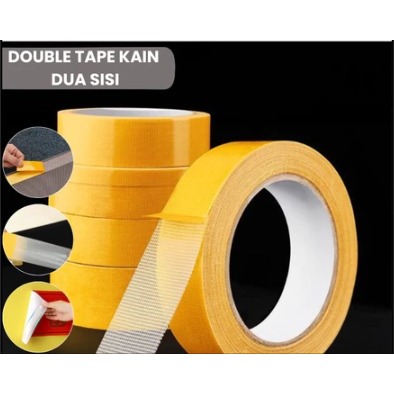

Solatip Double Tape Kain | Double Tape Kain | Lakban Kain 2 sisi Lebar 2 cm 5 mtr 10 mtr