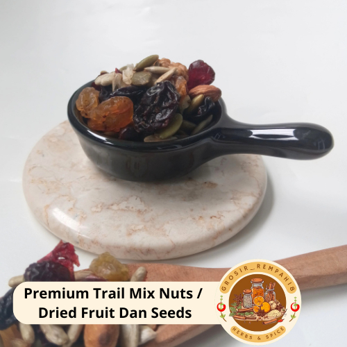 

Premium trail mix nuts / dried fruit dan seeds