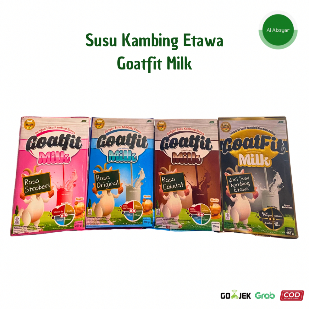 

Susu Kambing Etawa Goatfit | Goat Fit Milk 200 gram | Goat Fit Milk 10 sachet 20 gram