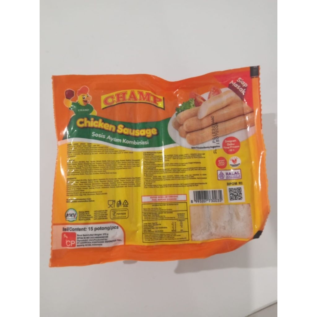 

Champ Sosis Ayam 375g | Frozen Food Praktis Siap Masak