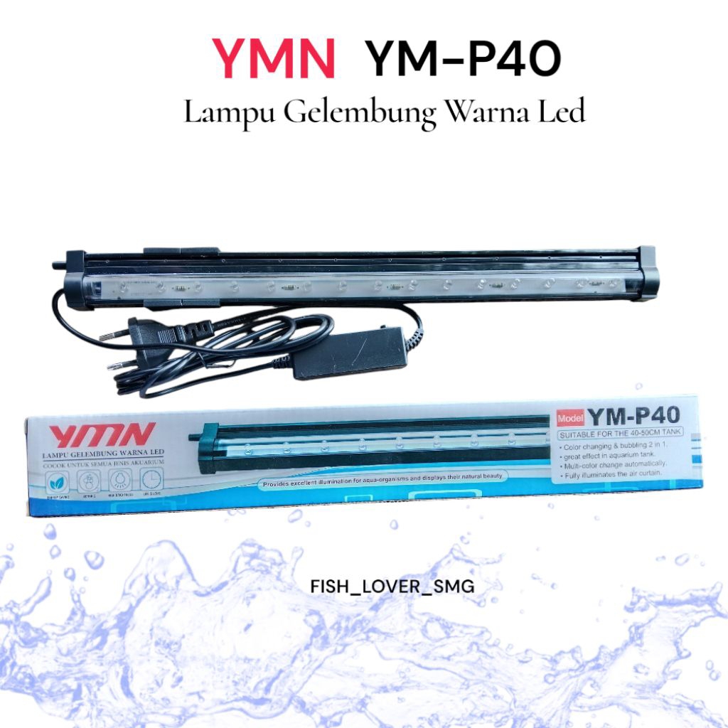 YMN YM P40 Lampu gelembung udara aquarium aquascape/lampu gelembung warna led