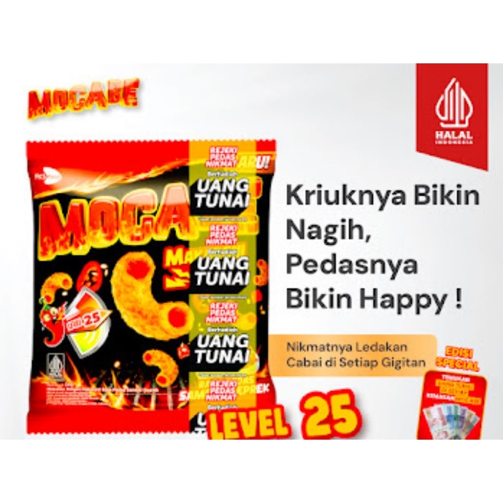 

Mocabe - Barbecue - Small Pack - 1 Karton (6 renceng) - 60 Pcs - 24gr (Free 12 Pcs)
