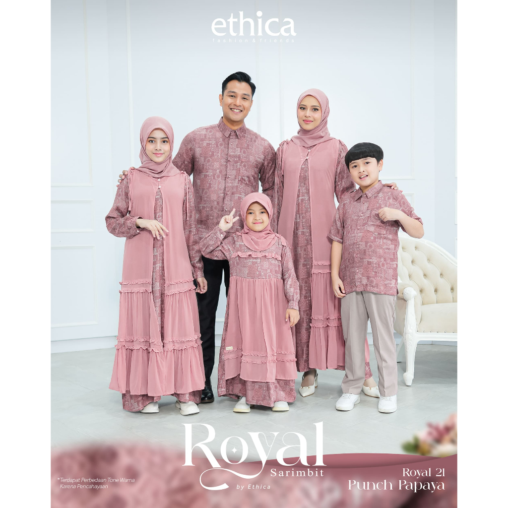 Sarimbit Ethica Royal 21 Punch Papaya, Kahfi 319, Kagumi 320, Kahfi Kids 227, Kagumi Kids 168