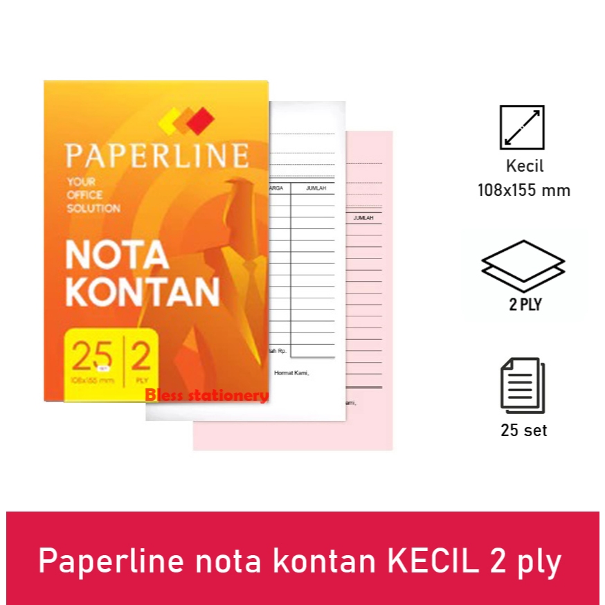 

Buku nota Paperline 2 ply KECIL Buku nota kontan 2 rangkap buku nota NCR