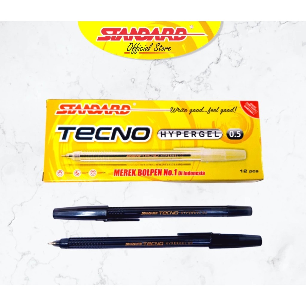 

STANDARD - PULPEN / PEN / BALLPOINT / PENA TECNO HYPER GEL 0.5 BLACK