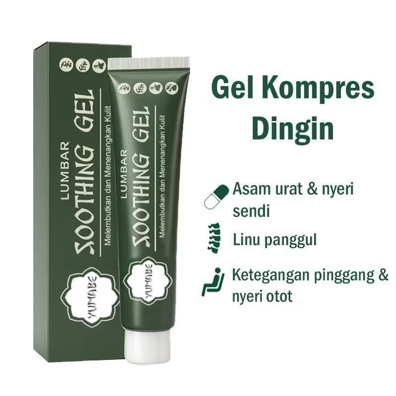 (BPOM) Yumabe Lumbar Soothing Gel Pereda Nyeri Otot Sendi Lutut Akibat Cedera Keseleo Ampuh / Salep 