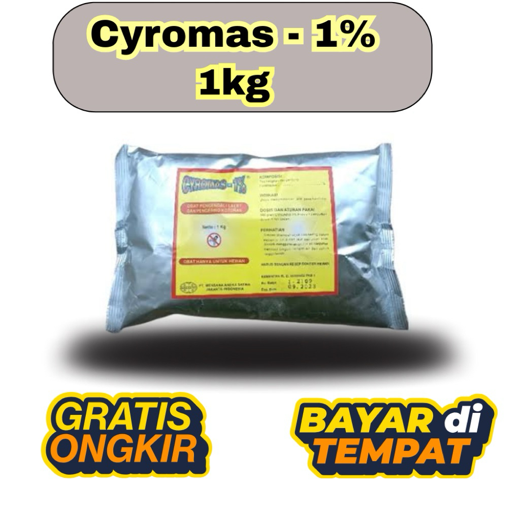 Cyromas 1% berat 1kg - Obat Pengendali Lalat & Pengering Kotoran