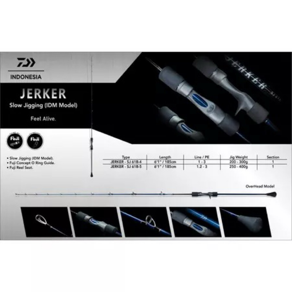 DAIWA JERKER / JORAN JIGGING ONE PIECE SPINING & OVERHEAD GARANSI RESMI DAIWA 1 TAHUN