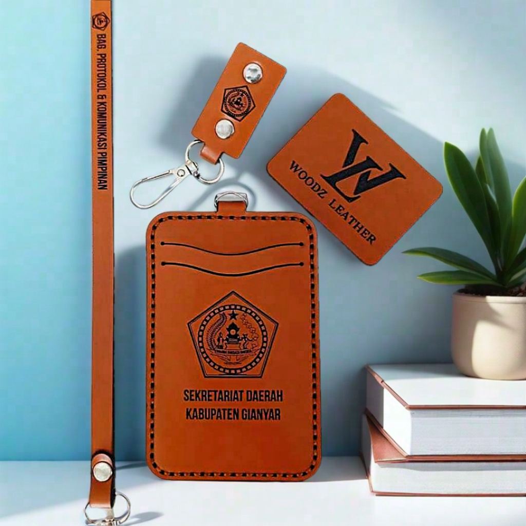 

ID CARD HOLDER KULIT 100% ASLI - FREE CUSTOM LOGO DAN INSTANSI