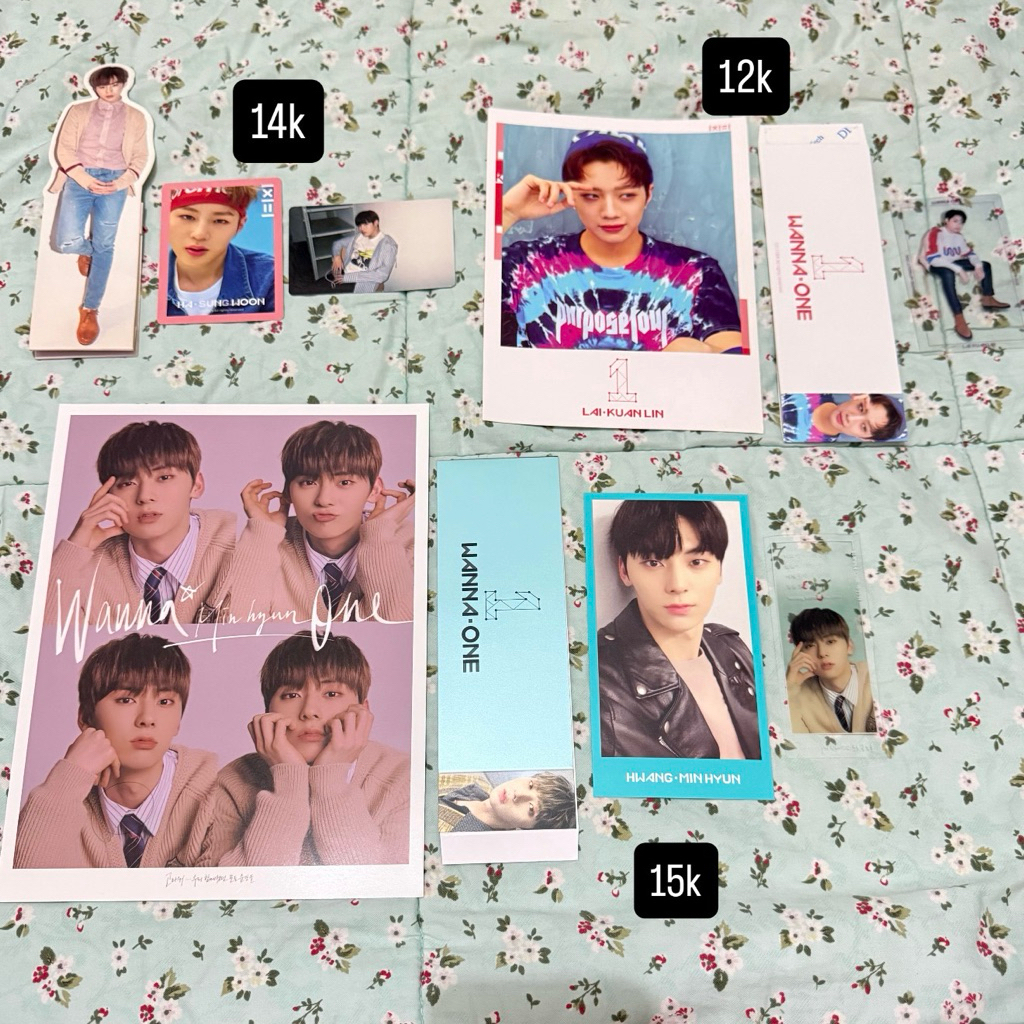 aab wanna one nuest hwang minhyun lai guanlin ha sungwoon pc photocard