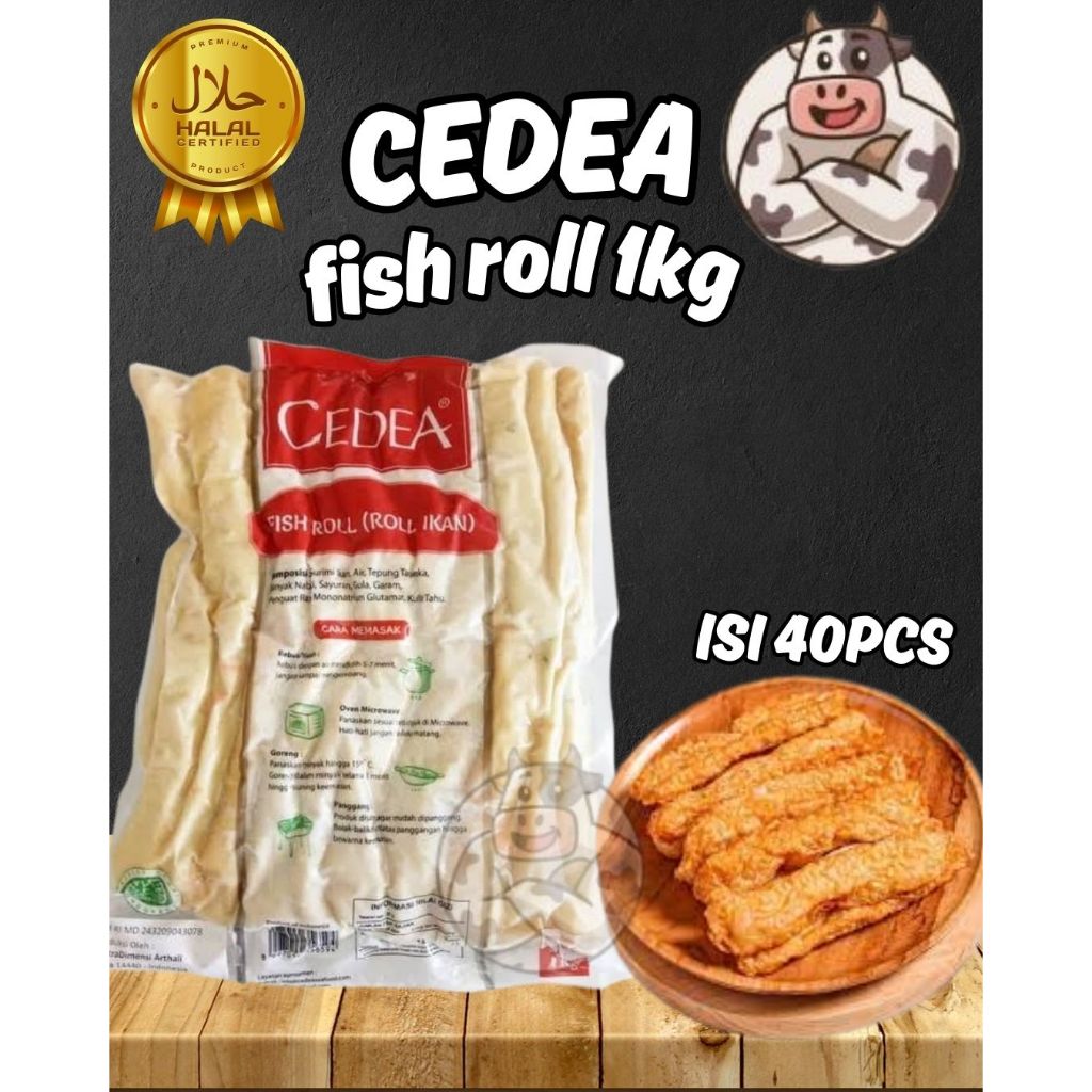 

CEDEA FISH ROLL/ ROW ROLL (IKAN OLAHAN) 1KG ISI 40PCS